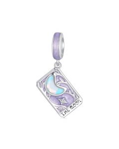 The Moon Tarot Card Charm, 925 Sterling Silver Charms, Fit Pandora Charms, Charms for Pandora Bracelet, For Pandora Charm Bracelet