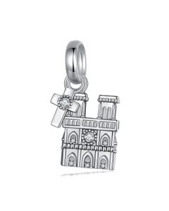 Notre Dame de Paris Pendant Charm, 925 Sterling Silver Charms, Fit Pandora Charms, For Pandora Charm Bracelet, Charms for Pandora Bracelet