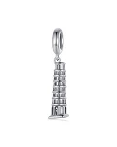 Leaning Tower of Pisa Charm, For Pandora Charm Bracelet, Fit Pandora Charms, Charms for Pandora Bracelet, 925 Sterling Silver Charms