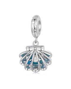 Blue Shell Ocean Pendant Charm, For Pandora Charm Bracelet, Fit Pandora Charms, Charms for Pandora Bracelet, 925 Sterling Silver Charms