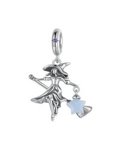 Luminous Elf Witch Charm, Charms for Pandora Bracelet, 925 Sterling Silver Charms, For Pandora Charm Bracelet, Fit Pandora Charms