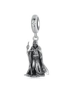 Wand-Wielding Grim Reaper Charm, Fit Pandora Charms, 925 Sterling Silver Charms, For Pandora Charm Bracelet, Charms for Pandora Bracelet