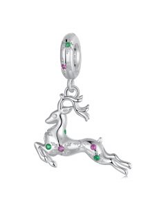 Christmas Reindeer Pendant Charm, Fit Pandora Charms, For Pandora Charm Bracelet, 925 Sterling Silver Charms, Charms for Pandora Bracelet