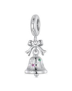 Christmas Bell Pendant Charm, 925 Sterling Silver Charms, Charms for Pandora Bracelet, Fit Pandora Charms, For Pandora Charm Bracelet
