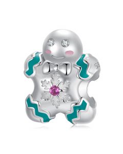 Gingerbread Man Charm, Charms for Pandora Bracelet, 925 Sterling Silver Charms, For Pandora Charm Bracelet, Fit Pandora Charms