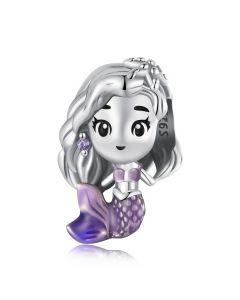 Mermaid Princess Charm, For Pandora Charm Bracelet, 925 Sterling Silver Charms, Fit Pandora Charms, Charms for Pandora Bracelet