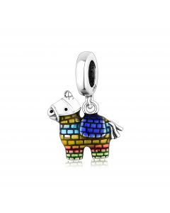 Colorful Donkey Pinata Charm, Fit Pandora Charms, Charms for Pandora Bracelet, 925 Sterling Silver Charms, For Pandora Charm Bracelet