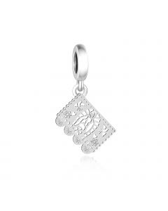 MEXICO Our Lady of Guadalupe Papel Picado Charm, Fit Pandora Charms, Charms for Pandora Bracelet, 925 Sterling Silver Charms