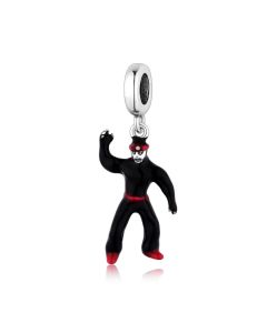 Mexican Wrestling Character Dangle Pendant Charm, Fit Pandora Charms, Charms for Pandora Bracelet, 925 Sterling Silver Charms