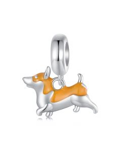 Corgi Dog Dangle Pendant Charm, 925 Sterling Silver Charms, For Pandora Charm Bracelet, Fit Pandora Charms, Charms for Pandora Bracelet
