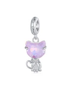 Kitty Cat Dangle Pendant Charm, For Pandora Charm Bracelet, Fit Pandora Charms, Charms for Pandora Bracelet, 925 Sterling Silver Charms