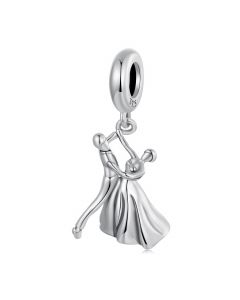 Man and Women Dancing Dangle Pendant Charm, Charms for Pandora Bracelet, 925 Sterling Silver Charms, Fit Pandora Charms