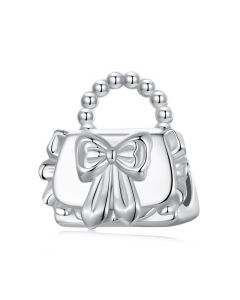 Bow-knot Handbag Bag Charm, Fit Pandora Charms, Charms for Pandora Bracelet, For Pandora Charm Bracelet, 925 Sterling Silver Charms