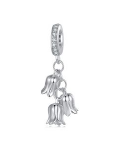 Lily of the Valley Pendant Charm, Charms for Pandora Bracelet, For Pandora Charm Bracelet, Fit Pandora Charms, 925 Sterling Silver Charms