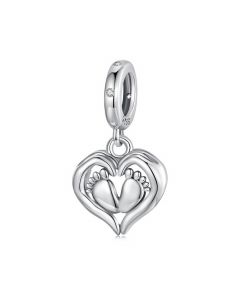 Baby Guard Heart Pendant Charm, Charms for Pandora Bracelet, 925 Sterling Silver Charms, Fit Pandora Charms, For Pandora Charm Bracelet