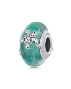 Turtle Murano Charm, Charms for Pandora Bracelet, 925 Sterling Silver Charms, Fit Pandora Charms, For Pandora Charm Bracelet