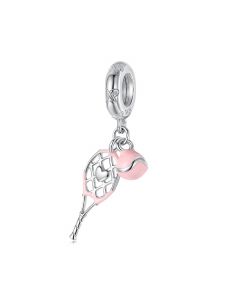 Pink Tennis Sport Charm, For Pandora Charm Bracelet, 925 Sterling Silver Charms, Fit Pandora Charms, Charms for Pandora Bracelet