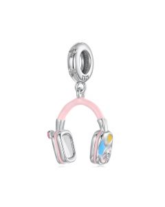 Sport Headphone Pendant Charm, 925 Sterling Silver Charms, Charms for Pandora Bracelet, For Pandora Charm Bracelet, Fit Pandora Charms