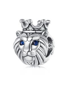 Lion with Blue Eyes Charm, Fit Pandora Charms, Charms for Pandora Bracelet, 925 Sterling Silver Charms, For Pandora Charm Bracelet