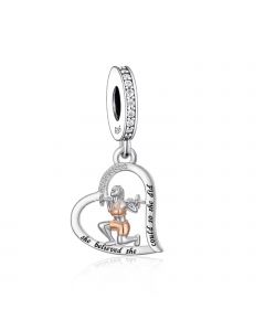 Love Fitness Sport Charm, 925 Sterling Silver Charms, Fit Pandora Charms, For Pandora Charm Bracelet, Charms for Pandora Bracelet