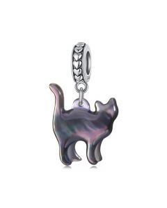 Black Cat Pendant Charm, Fit Pandora Charms, 925 Sterling Silver Charms, Charms for Pandora Bracelet, For Pandora Charm Bracelet
