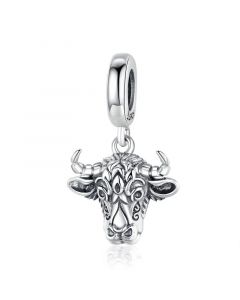 Cow Tauren Dangle Charm, 925 Sterling Silver Charms, Fit Pandora Charms, Charms for Pandora Bracelet, For Pandora Charm Bracelet