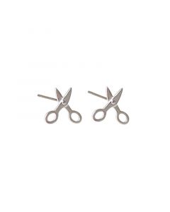 Simple Design Earrings, 925 Sterling Silver Earrings, Scissors Stud Earrings, Geometric Jewelry, Minimalist Design Earrings