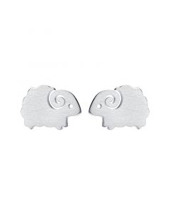 Simple Design Earrings, Animals & Insects Jewelry, 925 Sterling Silver Earrings, Zodiac Lamb Stud Earrings, Minimalist Design Earrings