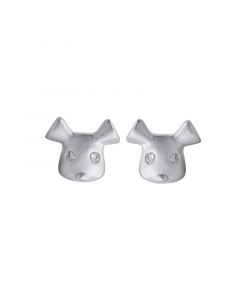 Animals & Insects Jewelry, Puppy Zircon Stud Earrings, Minimalist Design Earrings, Simple Design Earrings, 925 Sterling Silver Earrings