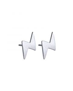 Geometric Jewelry, Simple Design Earrings, 925 Sterling Silver Earrings, Minimalist Design Earrings, Lightning Stud Earrings