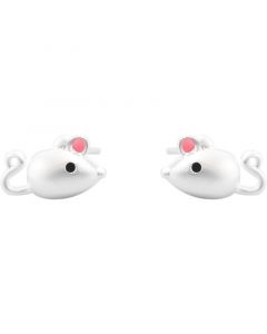 Simple Design Earrings, Mouse Stud Earrings, 925 Sterling Silver Earrings, Animals & Insects Jewelry, Minimalist Design Earrings