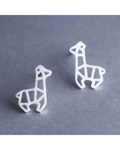 925 Sterling Silver Earrings, Minimalist Design Earrings, Simple Design Earrings, Animals & Insects Jewelry, Hollow Alpaca Stud Earrings