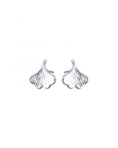 Ginkgo Leaves Stud Earrings, 925 Sterling Silver Earrings, Simple Design Earrings, Leaf Jewelry, Minimalist Design Earrings
