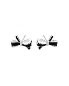925 Sterling Silver Earrings, Minimalist Design Earrings, Simple Design Earrings, Knot Jewelry, Black Bow Stud Earrings