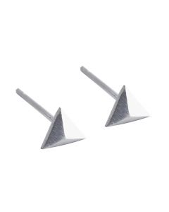 Simple Design Earrings, Geometric Triangle Stud Earrings, Geometric Jewelry, 925 Sterling Silver Earrings, Minimalist Design Earrings
