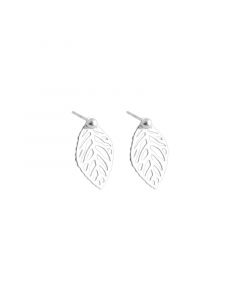 925 Sterling Silver Earrings, Simple Design Earrings, Minimalist Design Earrings, Leaf Jewelry, Leaves Hollow Stud Earrings