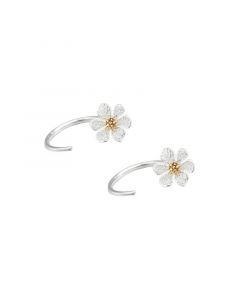925 Sterling Silver Earrings, Minimalist Design Earrings, Flowers & Plants Jewelry, Simple Design Earrings, Flowers Stud Earrings