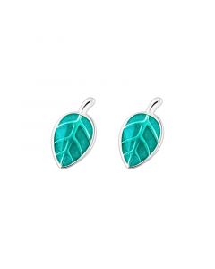 925 Sterling Silver Earrings, Simple Design Earrings, Leaf Jewelry, Minimalist Design Earrings, Green Leaves Stud Earrings