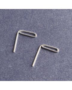Geometric Jewelry, Minimalist Design Earrings, 925 Sterling Silver Earrings, Simple Design Earrings, Line Twist Stud Earrings