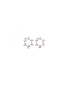 Minimalist Design Earrings, Hexagram Star Hollow Zircon Stud Earrings, Simple Design Earrings, 925 Sterling Silver Earrings, Star Jewelry