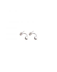Geometric Squares Stud Earrings, 925 Sterling Silver Earrings, Geometric Jewelry, Simple Design Earrings, Minimalist Design Earrings