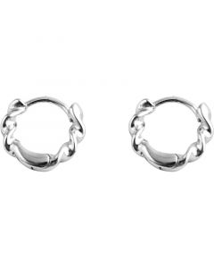 Geometric Jewelry, Simple Design Earrings, Circle Twist Rope Hoop Earrings, 925 Sterling Silver Earrings, Minimalist Design Earrings