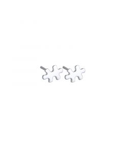 Puzzle Stud Earrings, Simple Design Earrings, Minimalist Design Earrings, Geometric Jewelry, 925 Sterling Silver Earrings