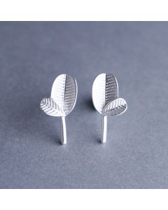 Simple Design Earrings, Leaf Jewelry, Leaf Stud Earrings, Minimalist Design Earrings, Light Luxury Style, 925 Sterling Silver Earrings