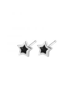 925 Sterling Silver Earrings, Simple Design Earrings, Black Star Stud Earrings, Star Jewelry, Minimalist Design Earrings