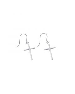 Geometric Jewelry, Simple Design Earrings, Minimalist Design Earrings, Cross Dangle Drop Earrings, 925 Sterling Silver Earrings