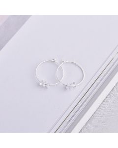 Simple Design Earrings, Circle Zircon Stud Earrings, Geometric Jewelry, Minimalist Design Earrings, 925 Sterling Silver Earrings