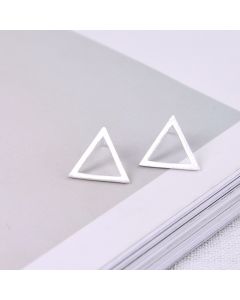 925 Sterling Silver Earrings, Minimalist Design Earrings, Geometric Jewelry, Geometric Triangle Stud Earrings, Simple Design Earrings