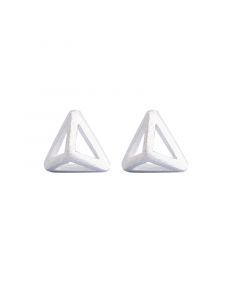 925 Sterling Silver Earrings, Simple Design Earrings, Geometric Jewelry, Geometric Solid Triangle Stud Earrings