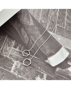 Geometric Tassel Threaders Earrings, Geometric Jewelry, 925 Sterling Silver Earrings, Simple Design Earrings, Minimalist Design Earrings